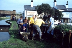 5 Adjusting Milepost 18/74 on Branston Work Party 8-10-1978